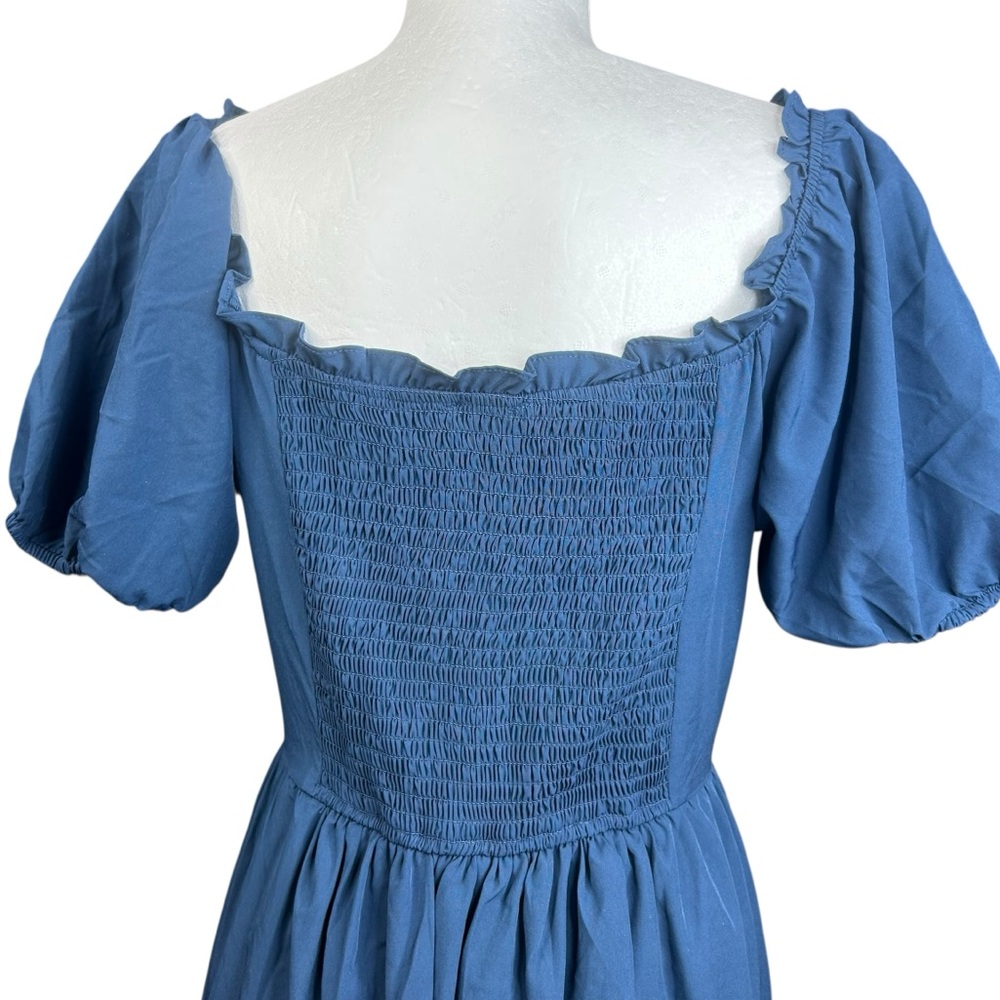 Scarlett Darkness Milkmaid Steampunk Fairy Dress L Smocked Ruffles Victorian - Picture 7 of 16